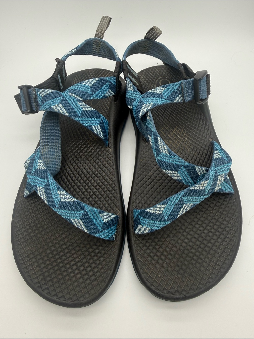 Chaco Z1 Classic Sport Sandals Kids Youth Size 5 Blue Pattern Hiking Water Shoes